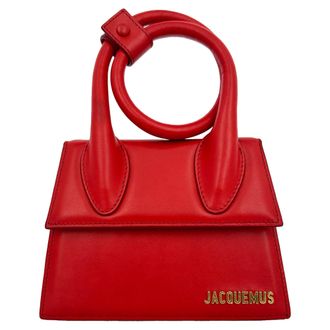 Jacquemus Grote Jacquemus Le Chiquito handtas van rood kalfsleer