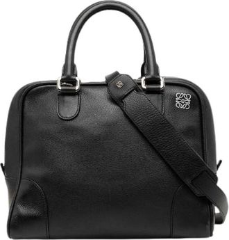 Loewe Pre-owned Anagram Leder 2way tas - Dames - Vintage Handtas - Zwart - ONE Size - Leer - Vintage