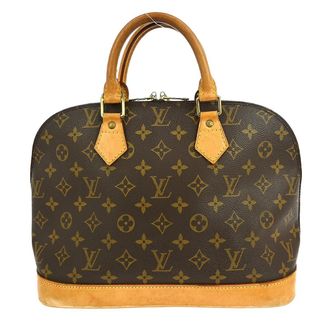 Louis Vuitton Alma Handbag Monogram Canvas Brown Canvas Handbag (Pre-Owned)