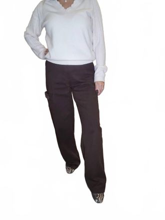 Democracy Wide Leg Cargo Pants In Brown