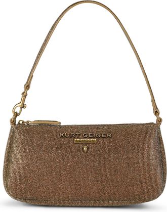 Kurt Geiger Womens Highgate Sm Wristlet Bag - Bronze Fabric - One Size