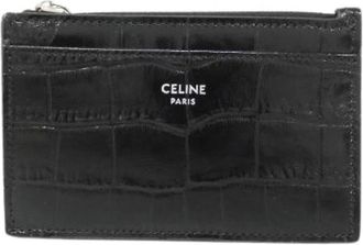 Celine Pre-owned Wallets, male, Black, Size: ONE SIZE Pre-owned Calf Coin Case