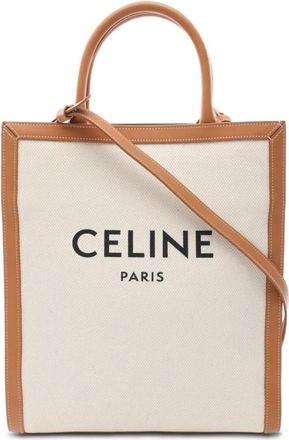 Celine Borsa a mano Vertical Hippopotamus two-way piccola anni 2010 - Bianco