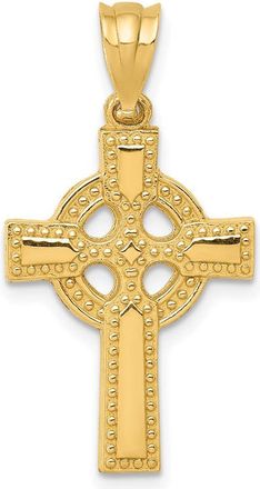 Diamond2Deal 14k Yellow Gold Celtic Cross Pendant