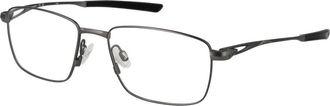Nike Zwart Titanium Rechthoekige Monturen - Heren - Brillen - Grijs - ONE Size - Accessoires