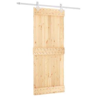 vidaXL Puerta Corredera 85 X 210 Cm Natural Y Blanco Vidaxl