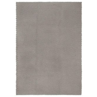 vidaXL Alfombra Rectangular Algod&oacute;n Gris 160x230 Cm Vidaxl