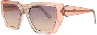 Guess Purple Gradient Mirror Butterfly Ladies Sunglasses GU7896 74Z 53
