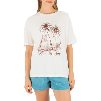 Hurley Fair Winds Relaxed Fit Graphic T-Shirt in Tofu at Nordstrom, Size X-Small
