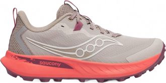 Saucony Womens Peregrine 15 Sneakers In Oat Salmon