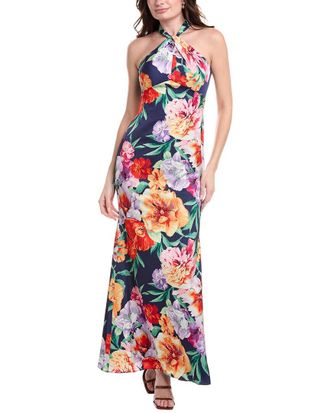 Vince Camuto Twisted Halter Gown
