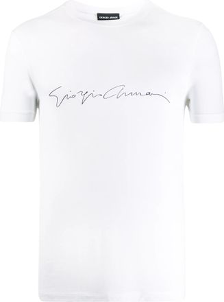 Giorgio Armani Minimalist Signature Print T-Shirt