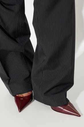 Tom Ford Leather High-heeled Shoes, Womens, Burgundy