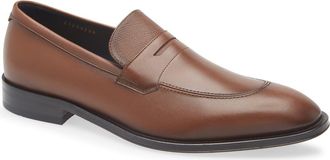 BOSS Derrek Leather Loafer in Medium Brown at Nordstrom Rack, Size 7.5Us / 6.5Uk