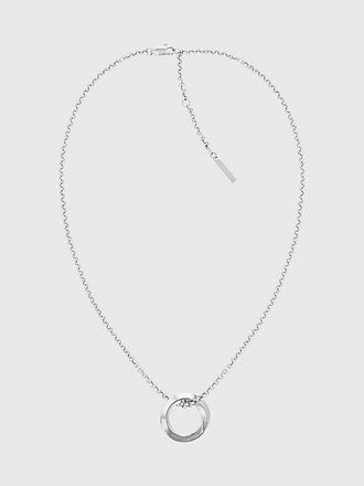 Calvin Klein Collar con colgante de c&iacute;rculo trenzado