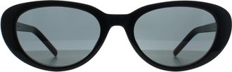Saint Laurent Cat Eye Womens Shiny Black Grey SL M154 - One Size