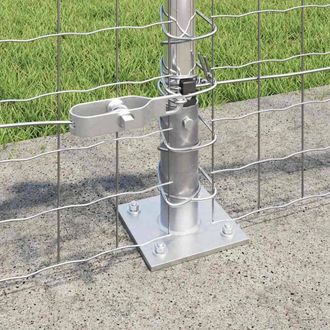 Berkfield Home Modern Fence Posts Set of 52 Galvanised Steel 3.2 x 3.2 x 70 cm D in Silver