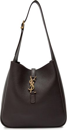 Saint Laurent 5 &aacute; 7 Small Leather Shoulder bag - Chocolate - One Size