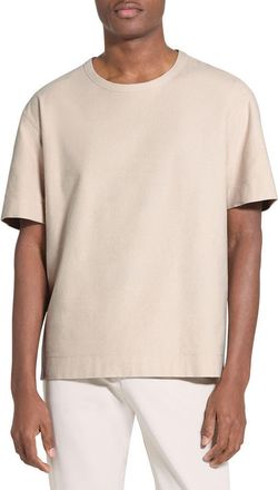 Theory Boxy Terry Cloth T-Shirt in Warm Silver Cloud at Nordstrom, Size Xx-Large
