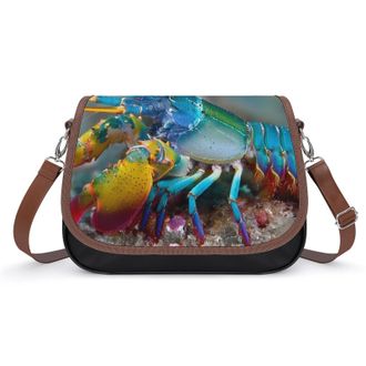 Generic Peacock Mantis Shrimp Womens Crossbody Bag Fashion Shoulder Handbags Message Tote Bag with Adjustable Strap