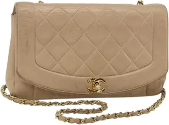Chanel Pre-owned Cross Body Bags, female, Beige, Size: ONE SIZE Pre-owned Vintage Shoulder Bag