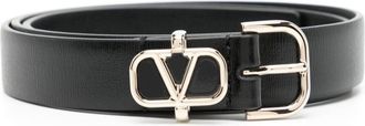 Valentino Garavani VLogo leather belt - women - Leather - 85 - Black
