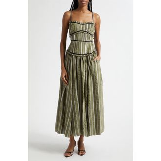 Cinq &agrave; Sept Celia Maxi Dress in Olive Noir at Nordstrom, Size 00