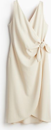H&M Wickelkleid mit Struktur - Beige