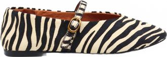 Intentionally blank Womens Larisa Calf Hair Mary Jane Flat In Beige