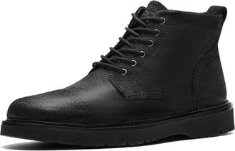 Clarks Mens Weltridge Zip Cap-Toe Boot, Black Waxy Leather, 7.5