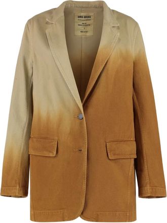 Uma Wang Blazer met enkele rij knopen - Bruin