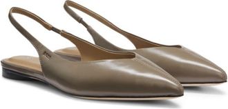 BOSS Leather pumps with slingback strap