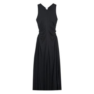 Bottega Veneta Kleedjes, Dames, Zwart, XL, Jersey Jurk met Open Rug