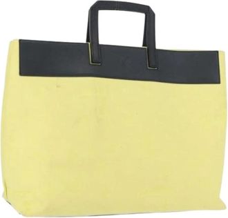 Loewe Pre-owned Canvas Tote Bag - Dames - Vintage Shopper - Geel - ONE Size - Vintage