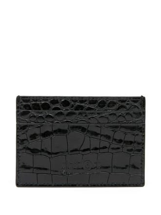 Maison Margiela crocodile-embossed cardholder - Black