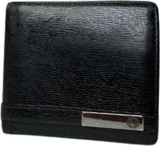 Gucci Pre-owned Vintage Portemonnee - Heren - Vintage Accessoires - Zwart - ONE Size - Leer - Vintage