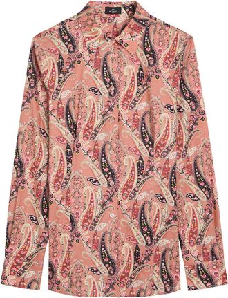Etro Paisley-print Stretch-cotton Shirt - Pink - 42 (UK10 / S)