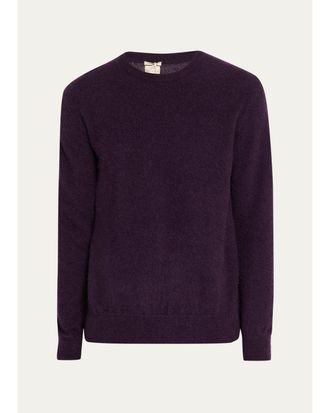 Massimo Alba Mens Brushed Cashmere Crewneck Sweater