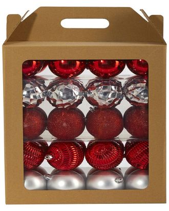 Nearly Natural Set of 40 Shatterproof Christmas Tree Ornaments