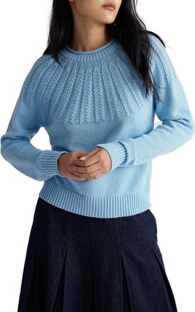 Seasalt Cornwall Stone Chat Organic Cotton Sweater in Spring Sky at Nordstrom, Size 10 Us