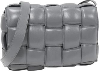 Bottega Veneta Tweedehands leren schoudertassen - Dames - Vintage Schoudertas - Grijs - ONE Size - Leer - Vintage