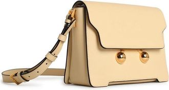 Marni New Trunk Ivory Leather Crossbody Bag