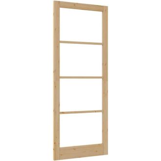 vidaXL Vidaxl - Puerta Interior Con Vidrio Marr&oacute;n 93 X 232 Cm