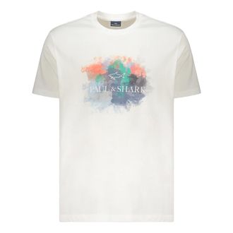 Paul & Shark Paul & Shark, T-Shirts, male, White, Size: 2XL Graphic Cotton T-shirt
