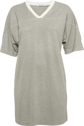 T Alexander Wang T-shirt con scollo a V a maniche lunghe - Grigio