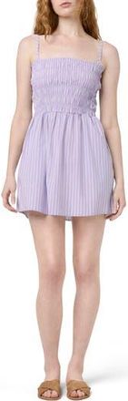 Florence By Mills Stripe Smocked Bodice Cotton Blend Mini Sundress in Lavender Stripe at Nordstrom Rack, Size Xx-Small