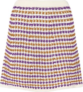 Eres Minigonna Design svasata in maglia - Viola