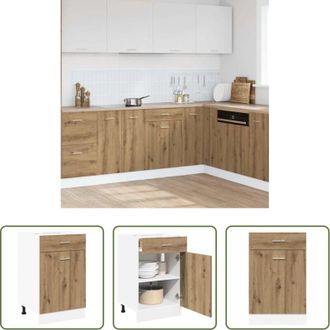 vidaXL Cassetto da cucina - Cassettiera Lyon Rovere Artigianale 50x46x81,5 cm