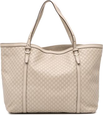 Gucci Pre-owned Womens Micro Gg Guccissima Leather Tote - Nude - One Size
