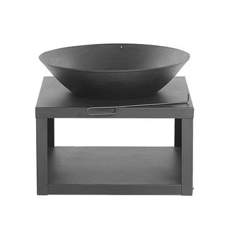 Beliani Pozo de fuego metal negro